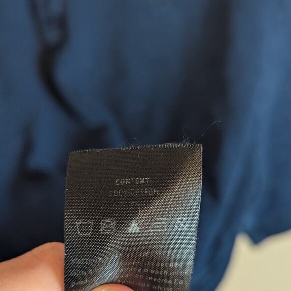 7 Diamonds Blue Polo Button Up Shirt Mens Large Stretch - Picture 6 of 9